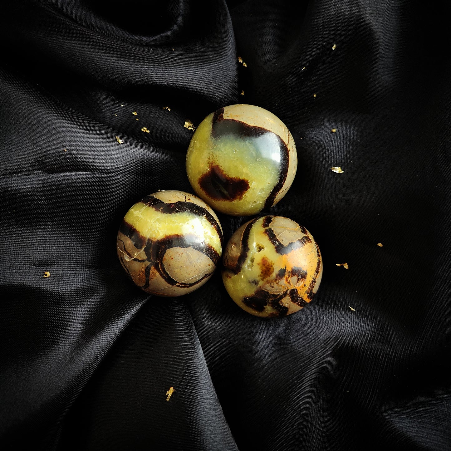 lohikäärme kivi pallo kolme septaria septarian