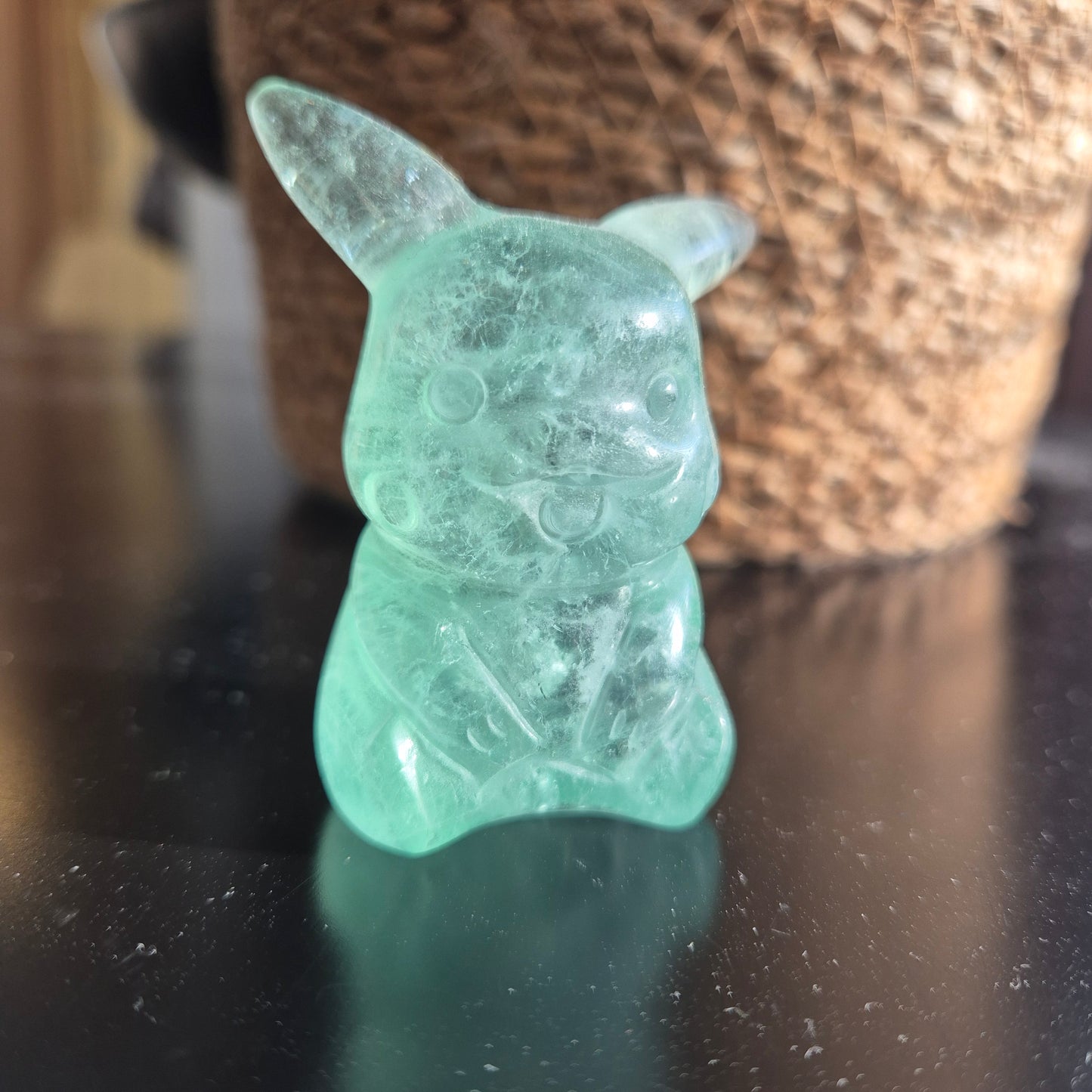 pikatchu pikachu pokemon fluorite luoriitti eläin käsityö taideeos