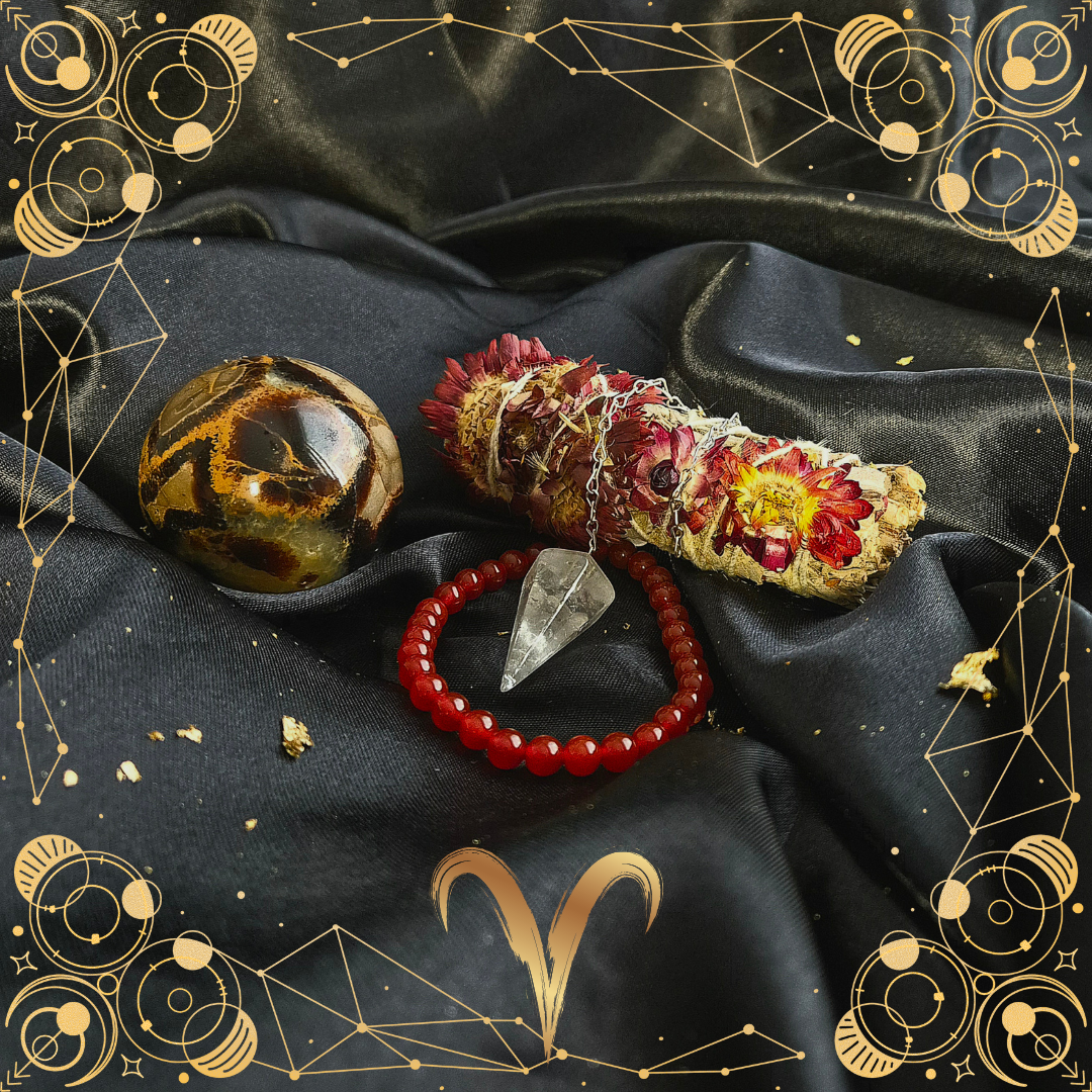 lohikäärme kivi pallo kuula septaria septarian karneoli käsikoru rannekoru valkosalvia suitsuke nippu kvartsi heiluri vuorikristalli oinas horoskooppi